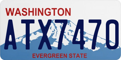 WA license plate ATX7470