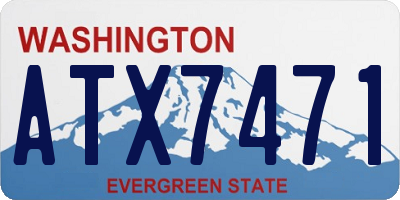 WA license plate ATX7471