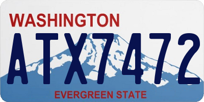WA license plate ATX7472