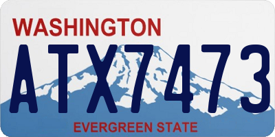 WA license plate ATX7473