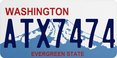 WA license plate ATX7474