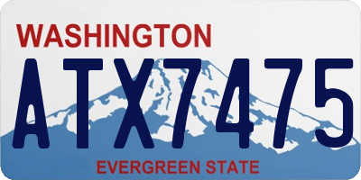 WA license plate ATX7475