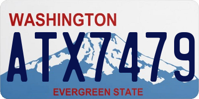 WA license plate ATX7479