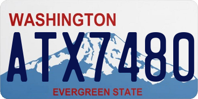 WA license plate ATX7480