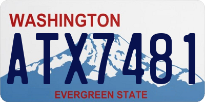 WA license plate ATX7481