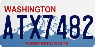 WA license plate ATX7482