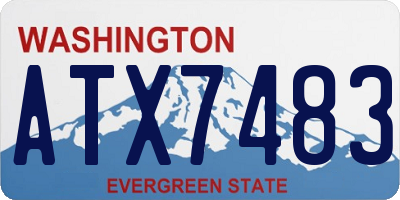 WA license plate ATX7483