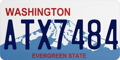 WA license plate ATX7484