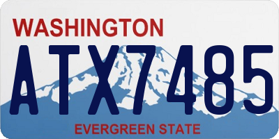 WA license plate ATX7485
