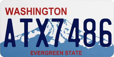 WA license plate ATX7486