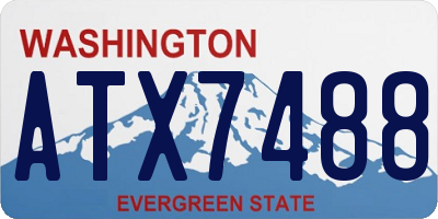 WA license plate ATX7488