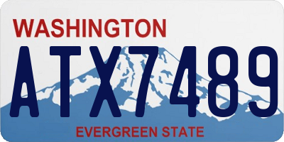 WA license plate ATX7489