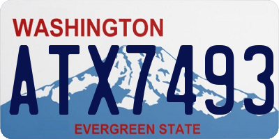 WA license plate ATX7493