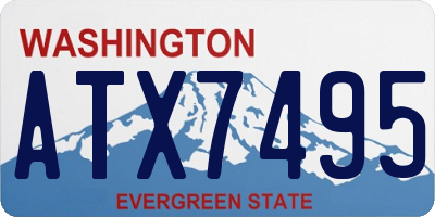 WA license plate ATX7495