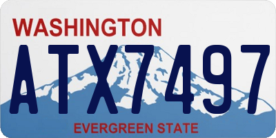 WA license plate ATX7497