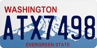 WA license plate ATX7498
