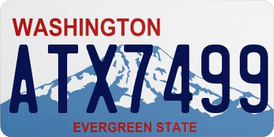 WA license plate ATX7499