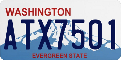 WA license plate ATX7501