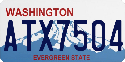 WA license plate ATX7504
