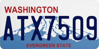 WA license plate ATX7509