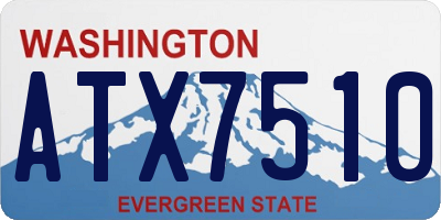 WA license plate ATX7510