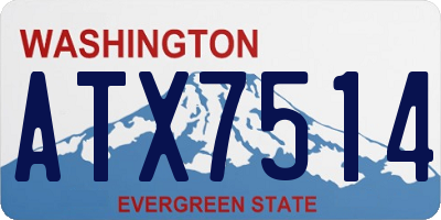 WA license plate ATX7514