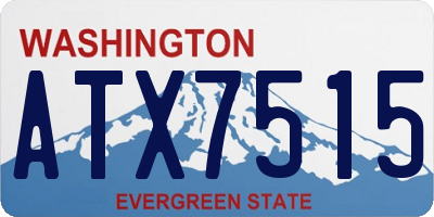 WA license plate ATX7515