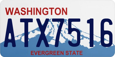 WA license plate ATX7516
