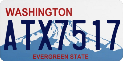 WA license plate ATX7517