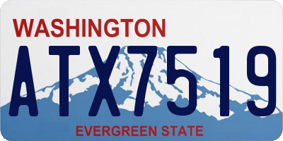 WA license plate ATX7519