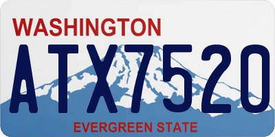 WA license plate ATX7520