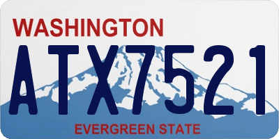 WA license plate ATX7521