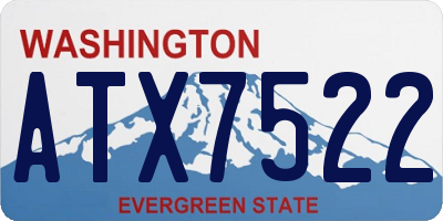 WA license plate ATX7522