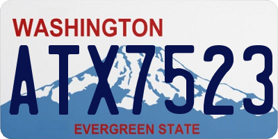 WA license plate ATX7523