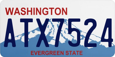 WA license plate ATX7524