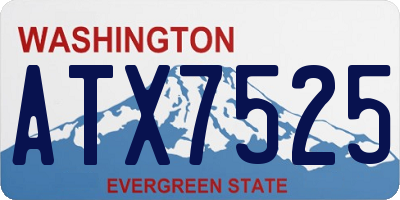 WA license plate ATX7525