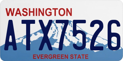 WA license plate ATX7526