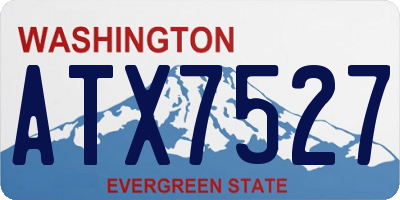 WA license plate ATX7527