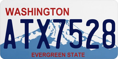 WA license plate ATX7528