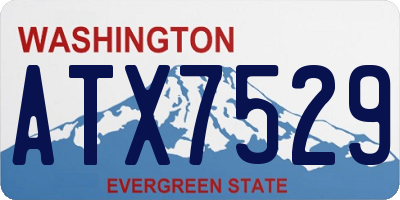 WA license plate ATX7529