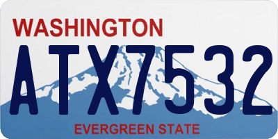 WA license plate ATX7532