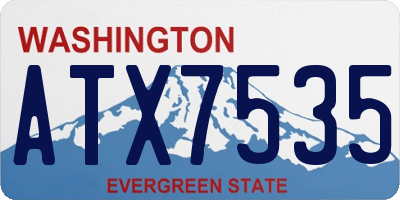 WA license plate ATX7535