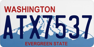WA license plate ATX7537