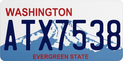 WA license plate ATX7538