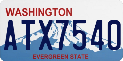 WA license plate ATX7540