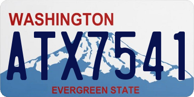WA license plate ATX7541