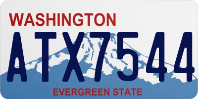 WA license plate ATX7544