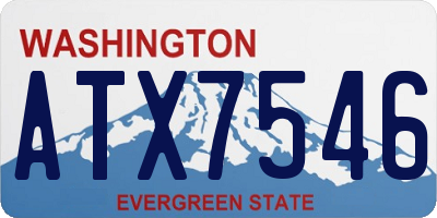 WA license plate ATX7546