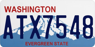 WA license plate ATX7548