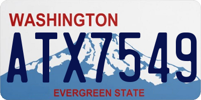 WA license plate ATX7549